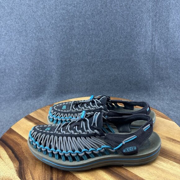 Keen Uneek Mens Size 8 Blue Water River Paracord Bungee Sandals 1013085 - Picture 5 of 10